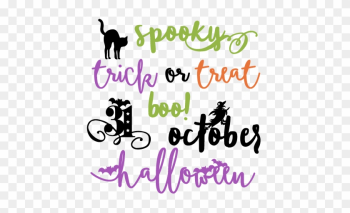 Halloween Words Set Svg Scrapbook Cut File Cute Clipart - Free Clipart Halloween Words