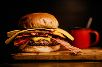 Ham and Bacon Burger Ham and Bacon Burger