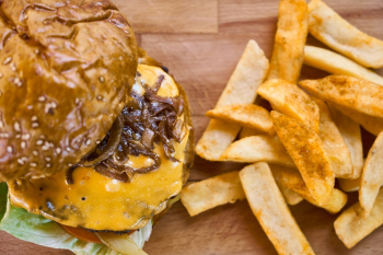 Hamburger and Fries Hamburger and Fries