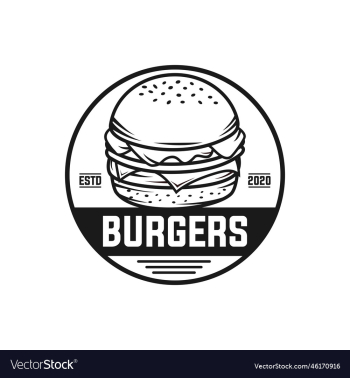 hamburger burger fast food logo template hamburger burger fast food logo template