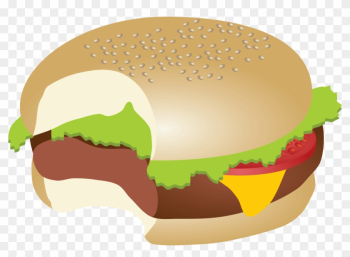 Hamburger Cheeseburger Fast Food Veggie Burger Submarine - Burger Bite Clipart Hamburger Cheeseburger Fast Food Veggie Burger Submarine - Burger Bite Clipart