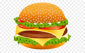 Hamburger Cheeseburger Hot dog Fast food Clip art - Hamburger PNG Vector Clipart Image 