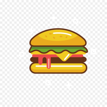 Hamburger Fast food Cheeseburger Clip art - Yellow Burger Hamburger Fast food Cheeseburger Clip art - Yellow Burger