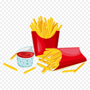 Hamburger Hot dog French fries Fast food French cuisine - Vector ketchup fries 