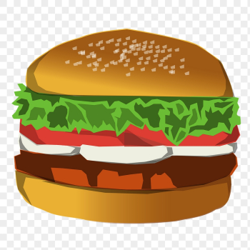 Hamburger meal png sticker illustration, | Free PNG - rawpixel