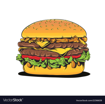 Hamburger vector image Hamburger vector image