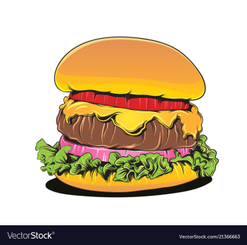 Hamburger vector image Hamburger vector image