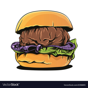 Hamburger vector image Hamburger vector image