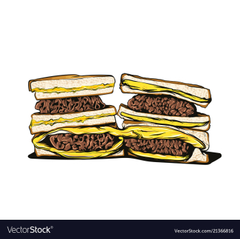 Hamburger vector image Hamburger vector image