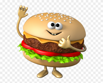 Hamburger Veggie Burger Fast Food Hot Dog Clip Art - Transparent Background Cute Hamburger Clipart
