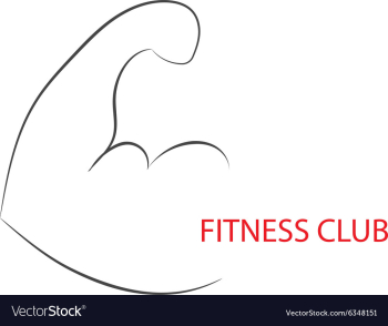 Hand bodybuilder Logo for a fitness club vector image Hand bodybuilder Logo for a fitness club vector image