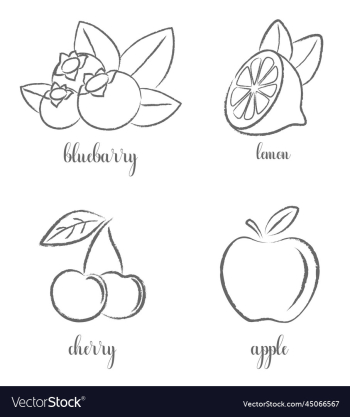 hand draw frutis hand draw frutis