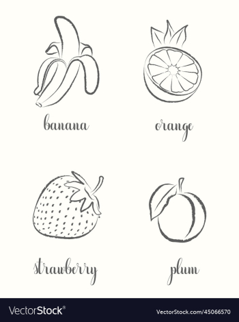 hand draw frutis hand draw frutis