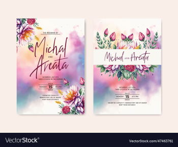 hand drawing wedding invitation floral design