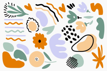 Hand drawn abstract organic shapes background Free Vector Hand drawn abstract organic shapes background Free Vector