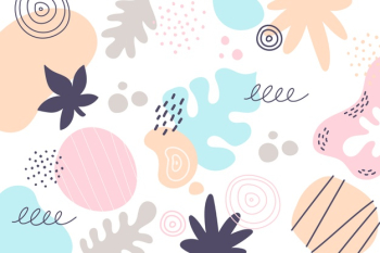 Hand drawn abstract organic shapes background Free Vector