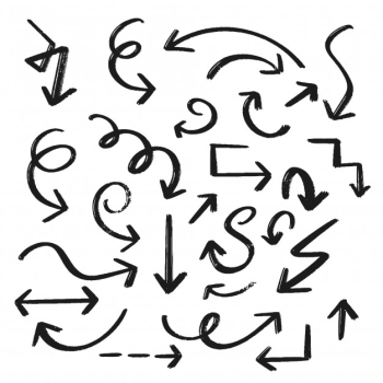 Hand drawn arrow set Free Vector Hand drawn arrow set Free Vector
