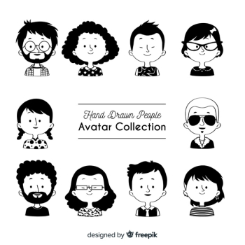 Hand drawn avatar collection Hand drawn avatar collection