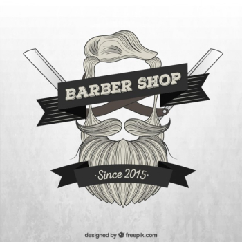 Hand drawn beard logo Hand drawn beard logo