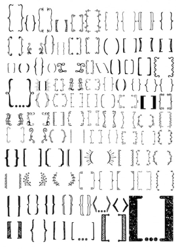 Hand drawn brackets collection Hand drawn brackets collection