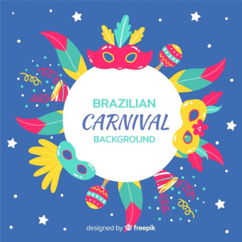 Hand drawn brazilian carnival background Hand drawn brazilian carnival background