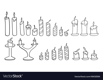 hand drawn candle icon set of candle icon hand drawn candle icon set of candle icon