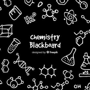 Hand drawn chemistry background on blackboard Free Vector Hand drawn chemistry background on blackboard Free Vector