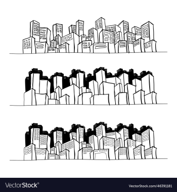 hand drawn cityscape hand drawn cityscape