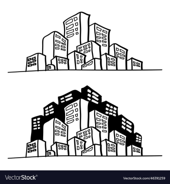 hand drawn cityscape hand drawn cityscape