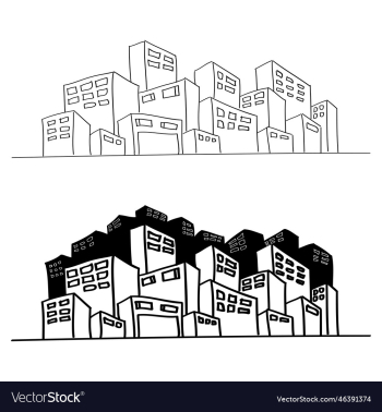 hand drawn cityscape hand drawn cityscape