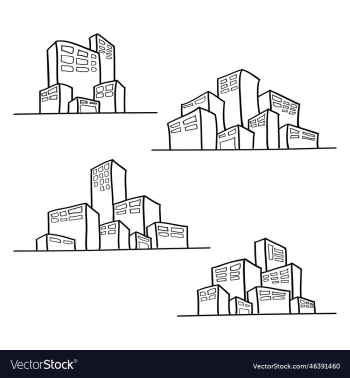 hand drawn cityscape hand drawn cityscape