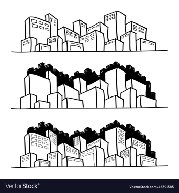 hand drawn cityscape hand drawn cityscape