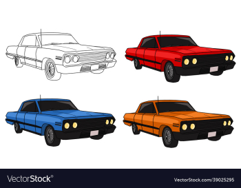 hand drawn classic car collection hand drawn classic car collection