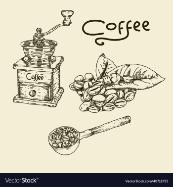 hand drawn classic coffee icons hand drawn classic coffee icons