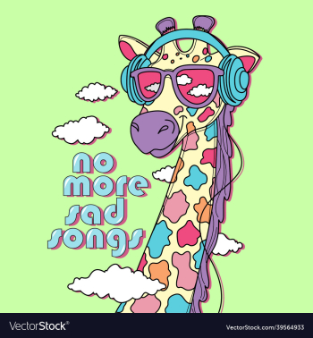 hand drawn cool giraffe hand drawn cool giraffe
