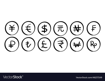 hand drawn currency symbol hand drawn currency symbol