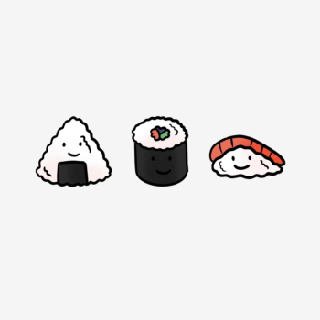 Hand Drawn Cute Sushi, Cute, Hand Drawn, Sushi PNG Transparent ...