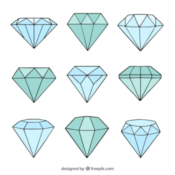 Hand drawn diamonds Hand drawn diamonds