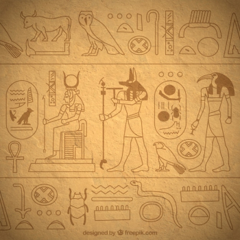 Hand drawn egyptian hieroglyphics background Hand drawn egyptian hieroglyphics background