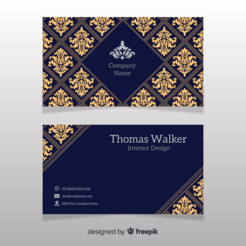 Hand drawn elegant business card template Free Vector Hand drawn elegant business card template Free Vector