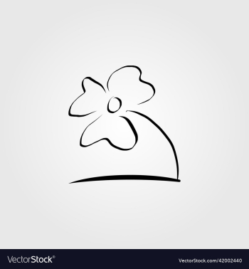 hand drawn flower isolated icon symbol logo hand drawn flower isolated icon symbol logo
