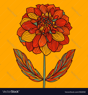 Hand drawn flower vector image Hand drawn flower vector image