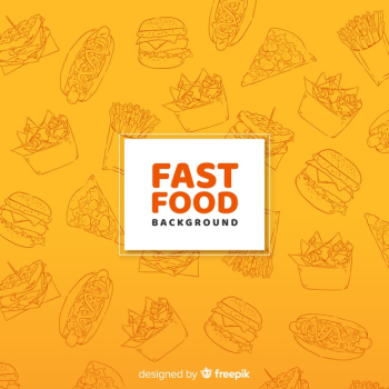 Hand drawn food background Hand drawn food background