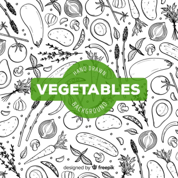 Hand drawn food background Free Vector Hand drawn food background Free Vector