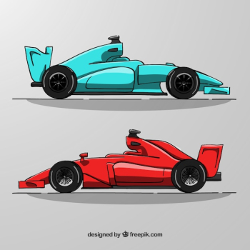 Hand drawn formula 1 racing cars Hand drawn formula 1 racing cars