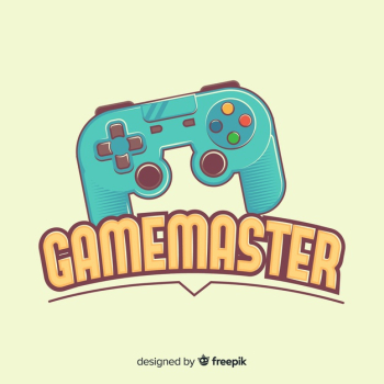 Hand drawn game pad logo Free Vector Hand drawn game pad logo Free Vector