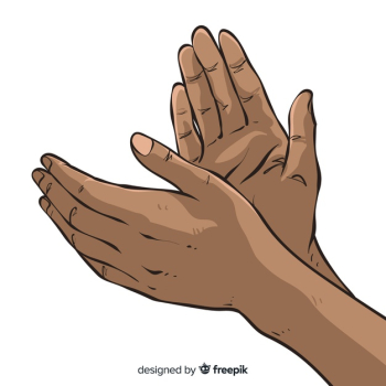 Hand drawn hands applauding Hand drawn hands applauding