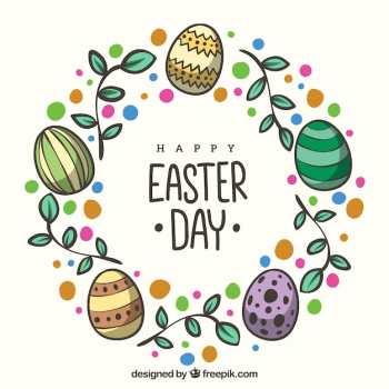 Hand drawn happy easter day background Hand drawn happy easter day background
