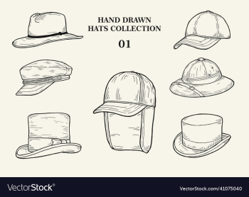 hand drawn hats collection 01 hand drawn hats collection 01
