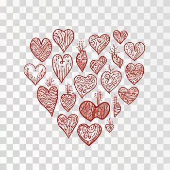 Hand drawn heart icon sign PNG transparent Hand drawn heart icon sign PNG transparent